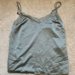 Abercrombie and Fitch Olive Lace Trim Cami